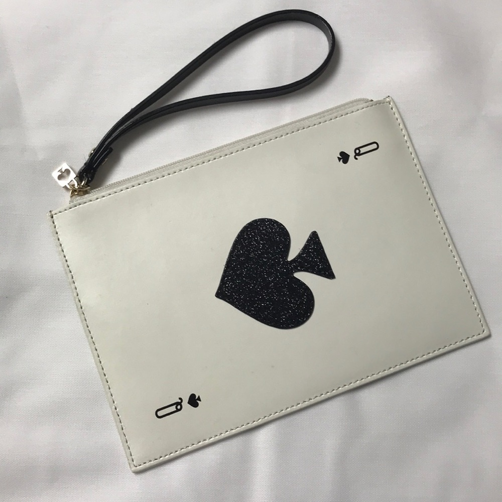 Kate Spade queen playing card wristlet